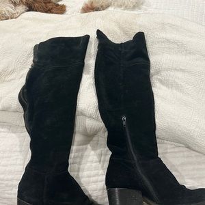 Black suede knee high boots great for game days
